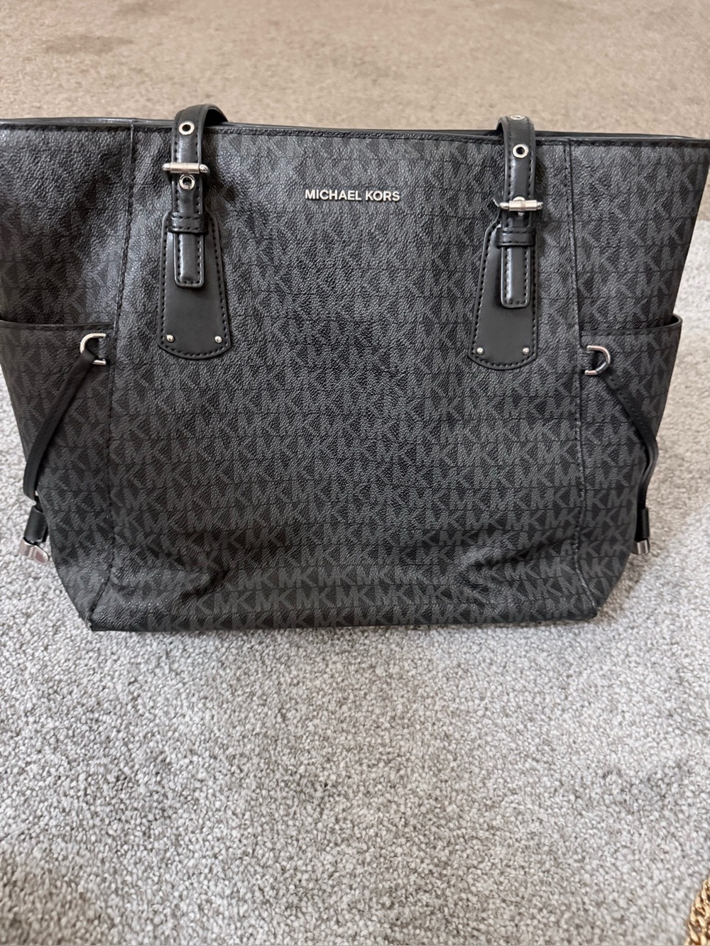 Michael Kors Black MK Signature Tote